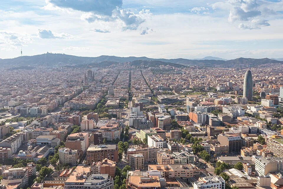 Zicht op Barcelona
